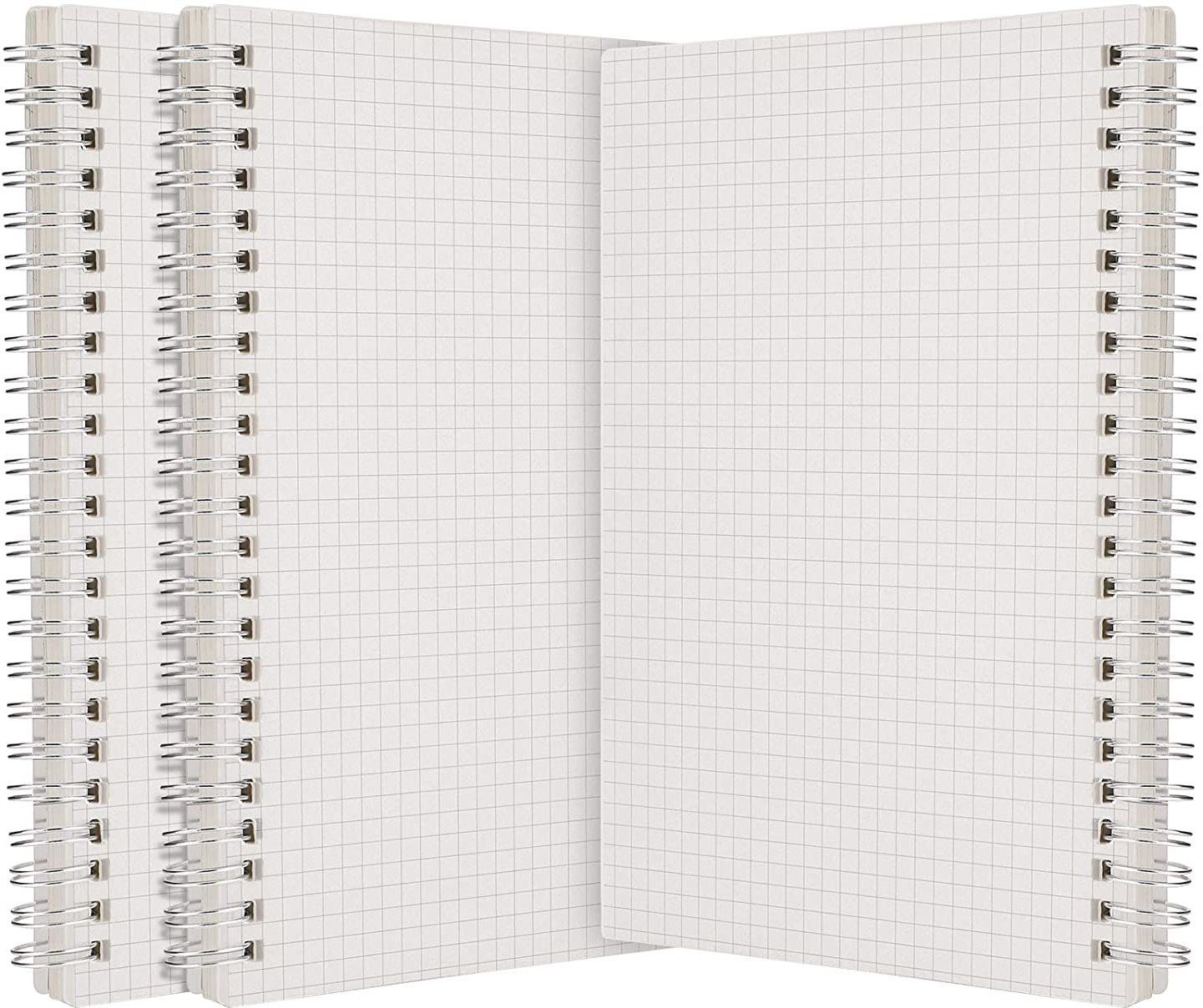 A5 Graph Paper Notebook Spiral (3-Pack), Thick 100gsm Square Grid Paper A5 Notebook Grid 160 Pages-image-26