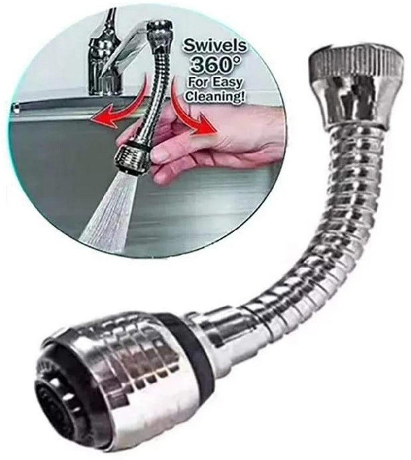 dabster Turbo Flex 360 Degree Rotatory Flexible Sink Water Saving Faucet Nozzle Sprayer Faucet Nozzle image 1