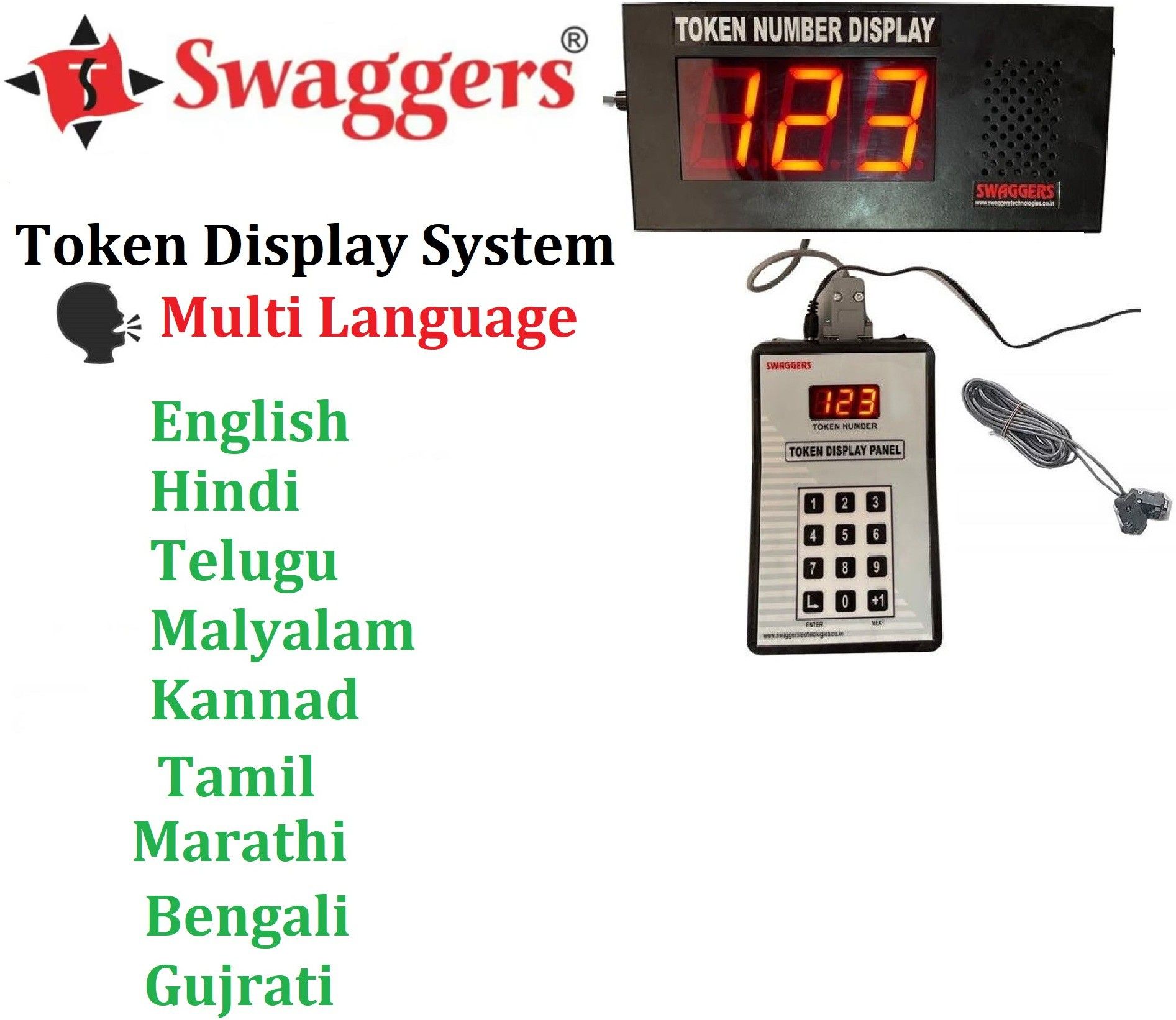 Led digital token display calling system with Multi Languages voice swtd356 Indoor PA System-image-21