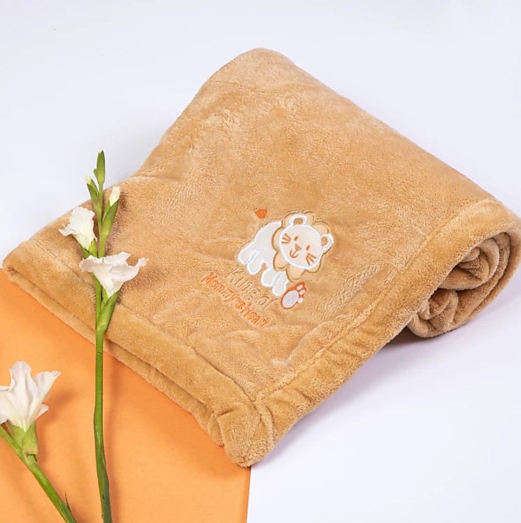 brandonn Embroidered Crib Crib Baby Blanket for AC Room-picture-15