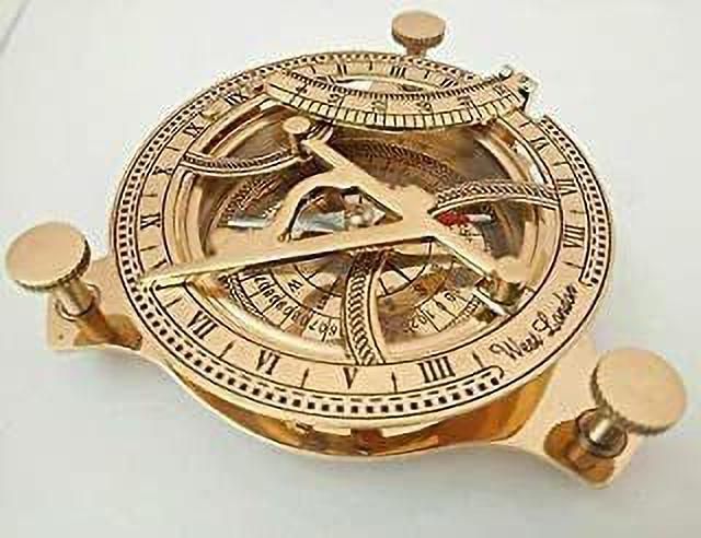 Brass Sundial Compass Nautical Collectible gift Compass-image-11
