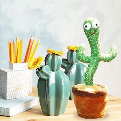f a s t f r i e n d s Colorful Glowing Talking Toy Repeating What You Say Cactus Toys 15s recording S-picture-27