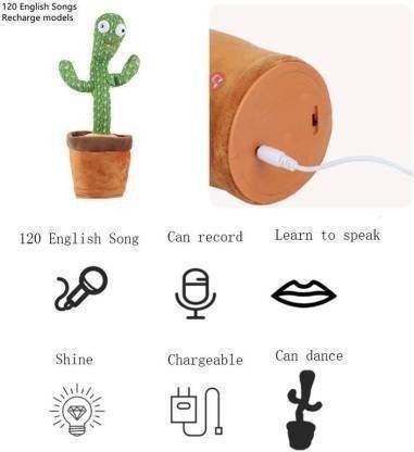 Excellent Dancing Cactus Singing Sunny Cactus Toy Recording Dancing Cactus Repe-image-20