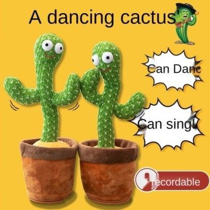 toy kid Cactus Singing Dancing Toy For Kids With Light Talk And Repeat With Usb