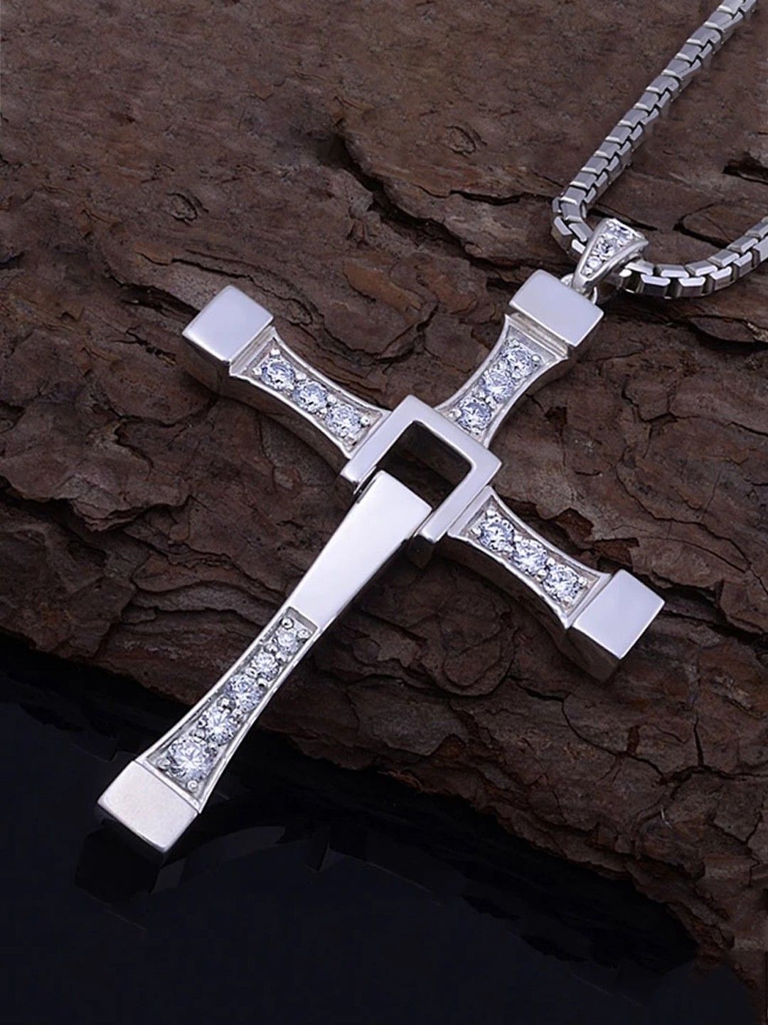 Vin Diesel Smart Cross Platinum Alloy Pendant-image-5