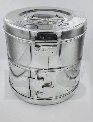 Surgical Dressing Drum ( 9x9 Inches) stainless steel large 10 L Drum