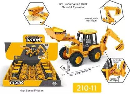 Construction Trucks toys for kids (JCB 2 IN 1)(Yellow,pack-1)-image-19
