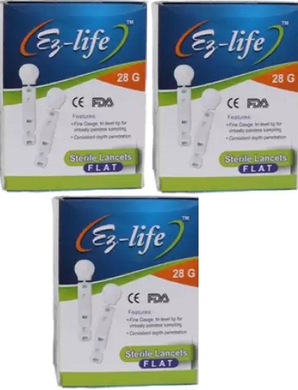 OTICA FLAT 28 G LANCETS PACK OF 3 BOX - 300 PCS Glucometer Lancets-picture-46
