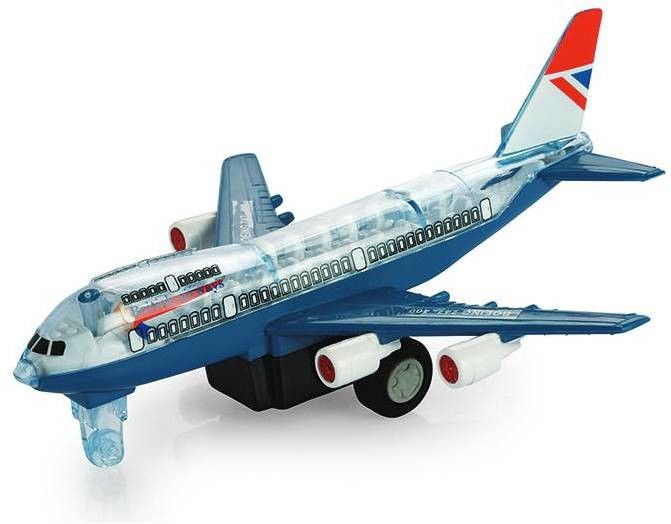 shrisha creation Pull Back Action Aeroplane Toy for Kids. | Big Size with Stand-picture-2