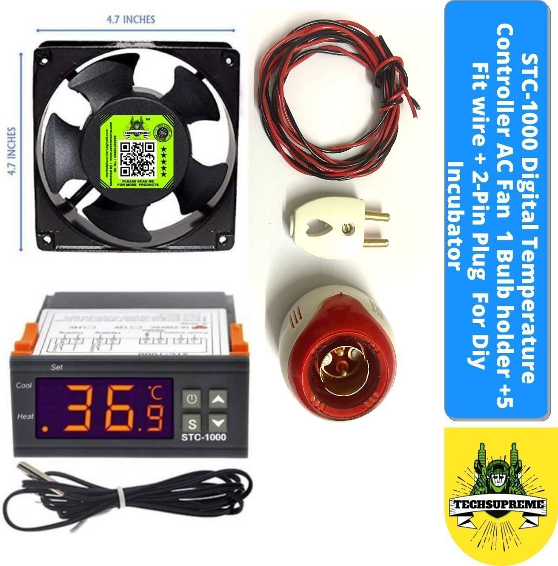 techsupreme STC1000 Digital Temperature Controller+ AC FAN for DIY Incubator Temperature Sensor and Controller Electronic Hobby Kit-picture-11