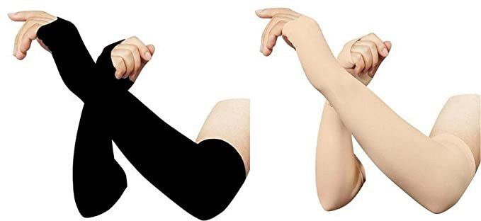 Arm Gloves for riding, cycling and sun protector(pack of 2) Driving Gloves Cycling Gloves-image-3