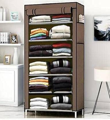 bhimada 6 Layer Multi Utility Collapsible Wardrobe Carbon Steel Collapsible Wardrobe-picture-24