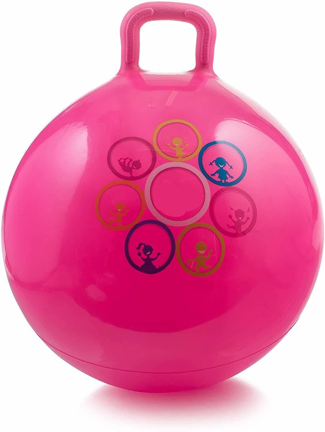 vibgyor products Rubber Hop Ball Kangaroo Bouncer (Size 65 cm) Multicolor , with Pump Inflatable Ball-picture-27