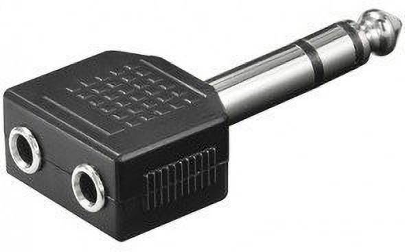 BIGWHEEL Black Amplifier 6.5mm Mono Audio Stereo Headphone Jack Male to Stereo Audio Female Phone Converter-picture-19