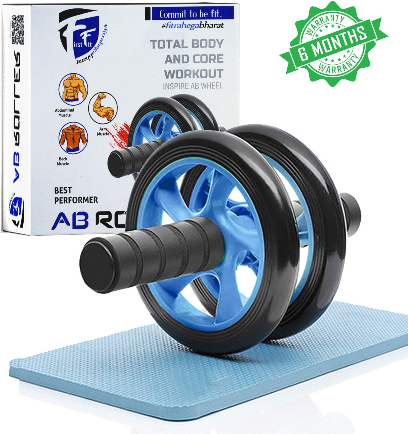 firstfit Wheel Ab Roller for Exercise Fitness Gym Ab Workout Equipment for Core Workout Ab Exerciser-picture-26