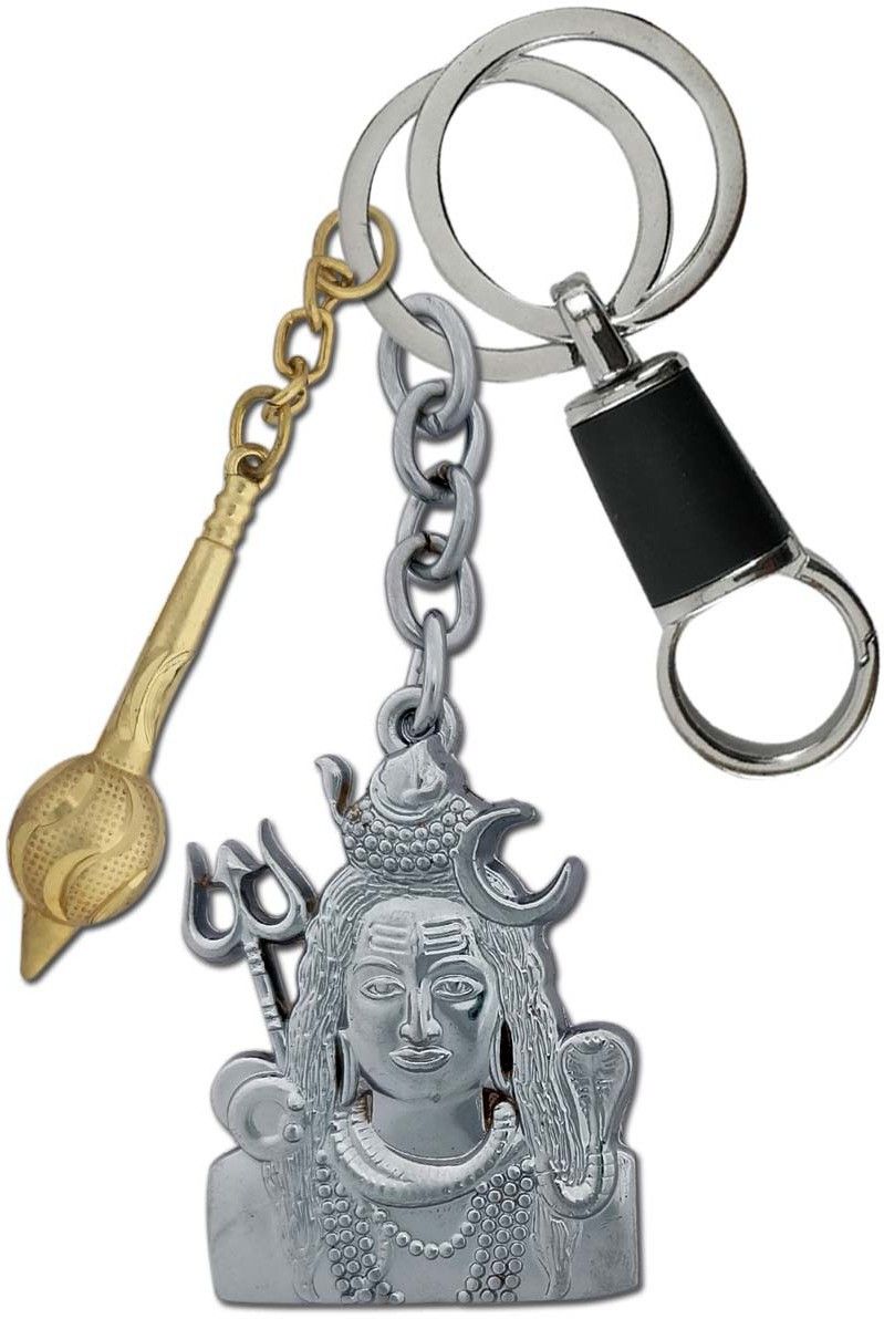 Double Side Shiv Ji Black Stylish Hook With Golden Hanuman Gada Locking Carabiner-image-44