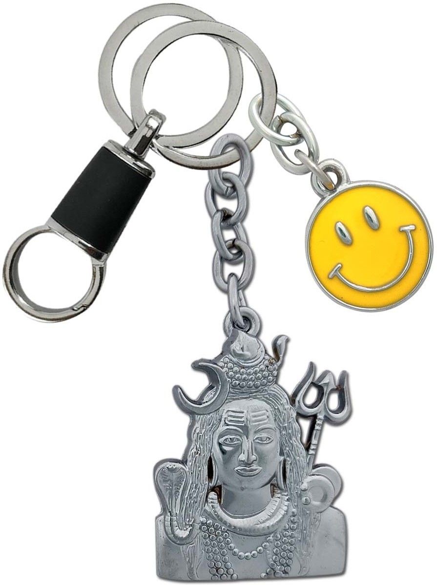 handsome isk Double Side Shiv Ji Black Stylish Hook With Smiley Locking Carabiner-picture-11