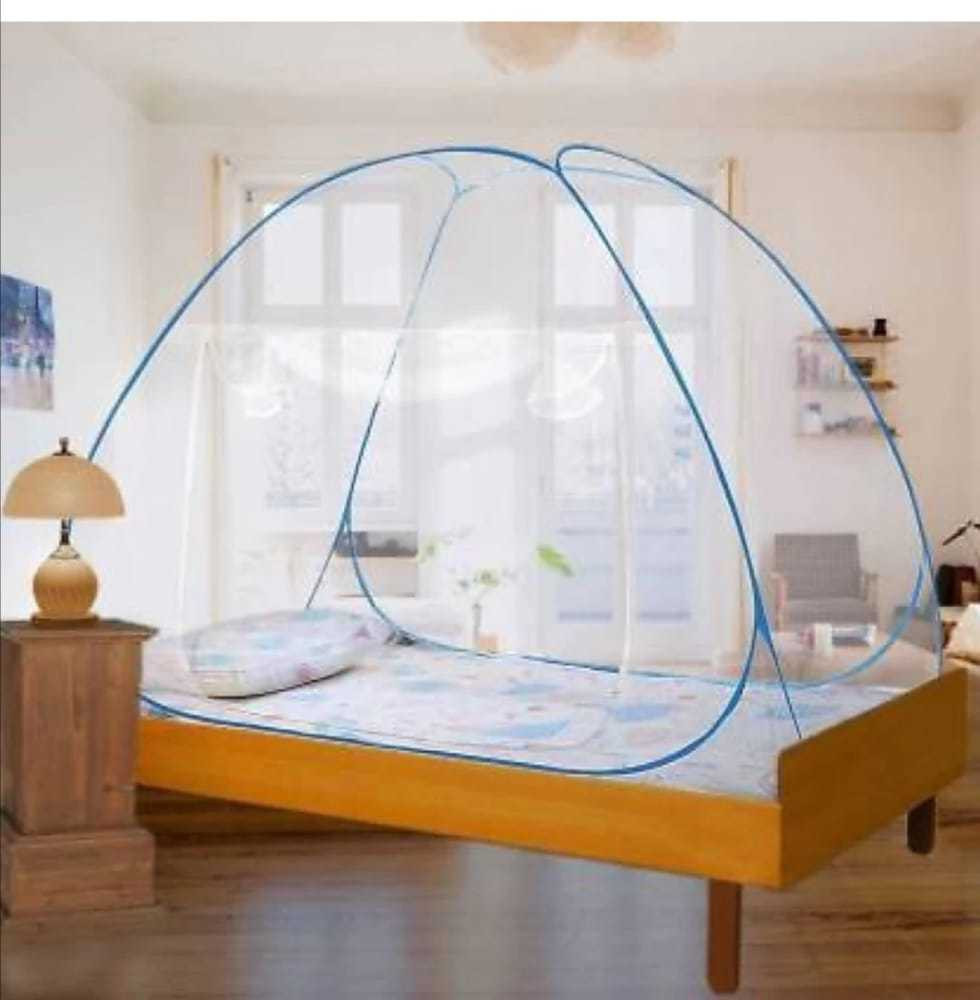 roxan Polyester Kids Washable Kolar Polyester Adults Net Single Bed Mosquito Net pokit store phone (Blue) Mosquito Net image 1