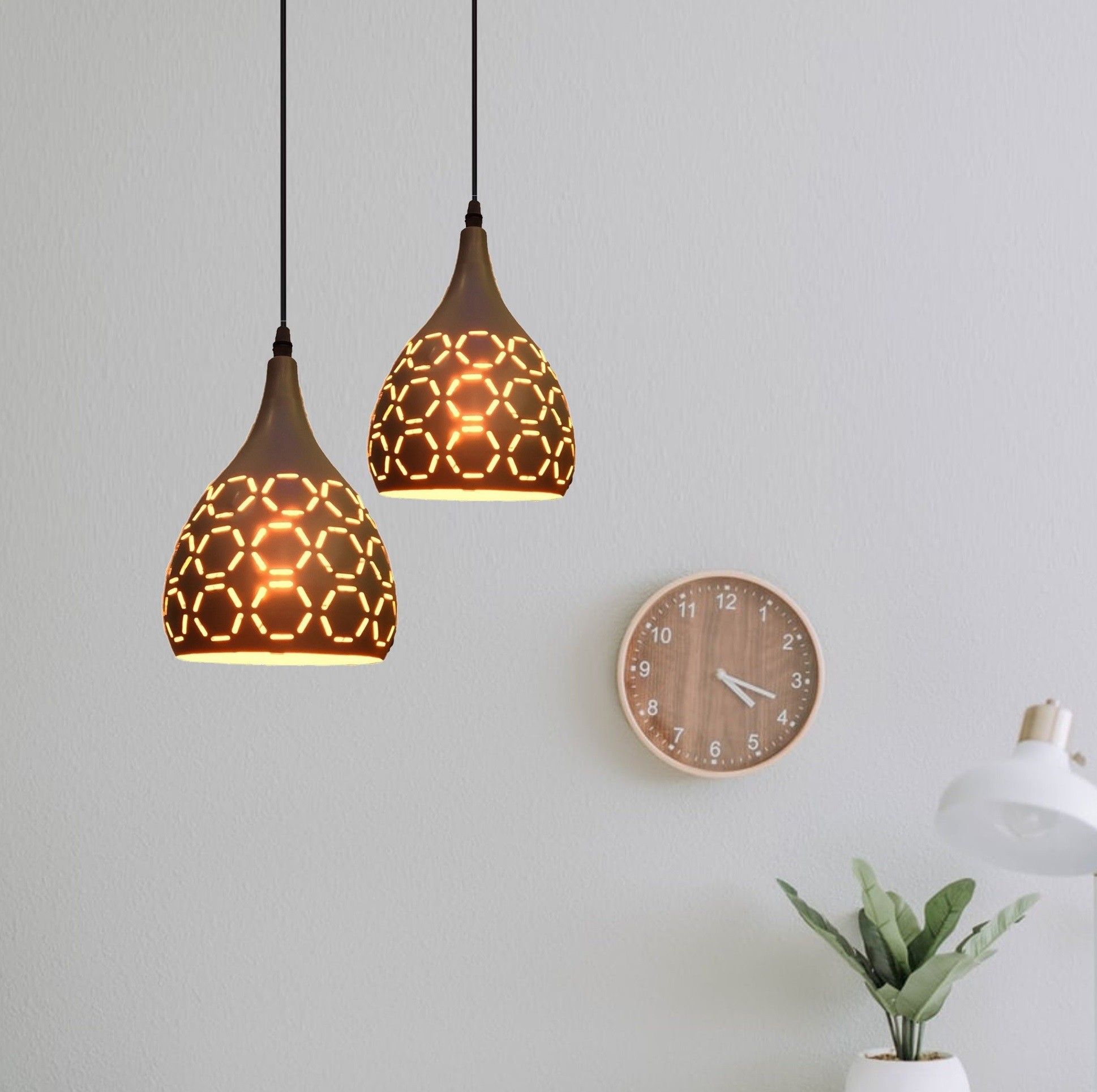 lyse decor Aluminum Grey Hanging for Bedroom, Hall and living room etc. Pendants Ceiling Lamp-picture-40