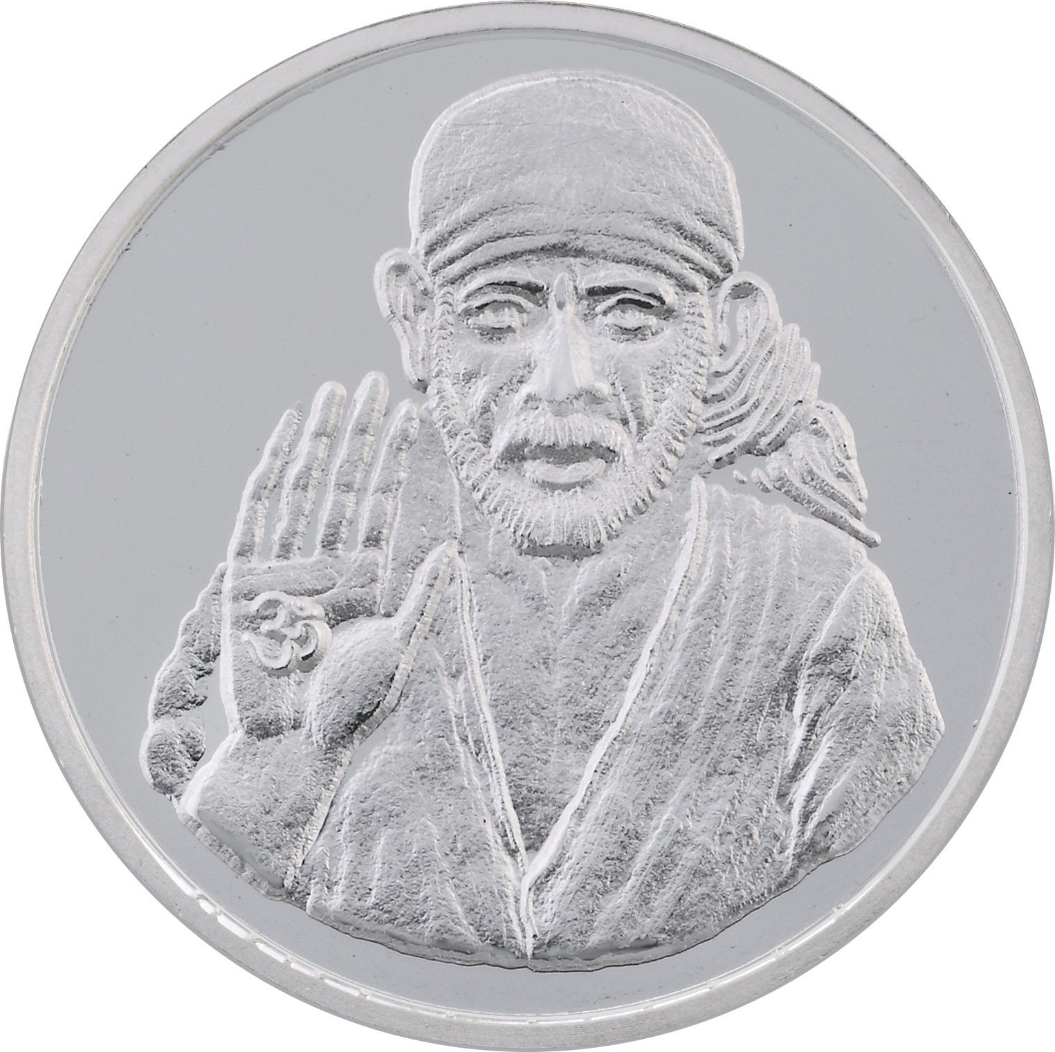 Lord Sai Baba S 999 20 g Silver Coin-image-1