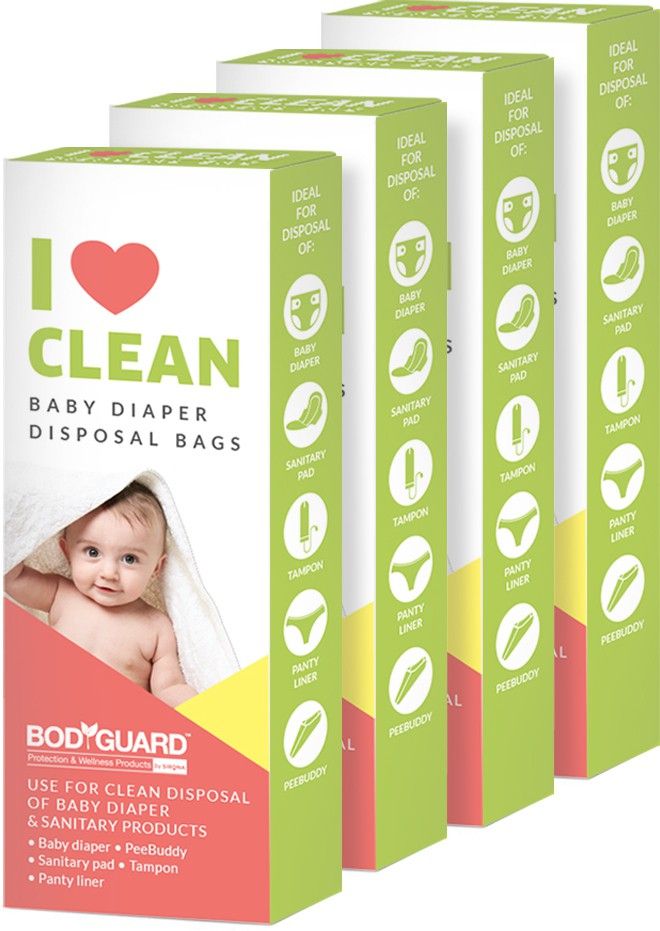 Baby Diaper Disposable Bag - 60 Bags (4 Pack - 15 Bag Each) | Oxo Biodegradable Disposal Bag