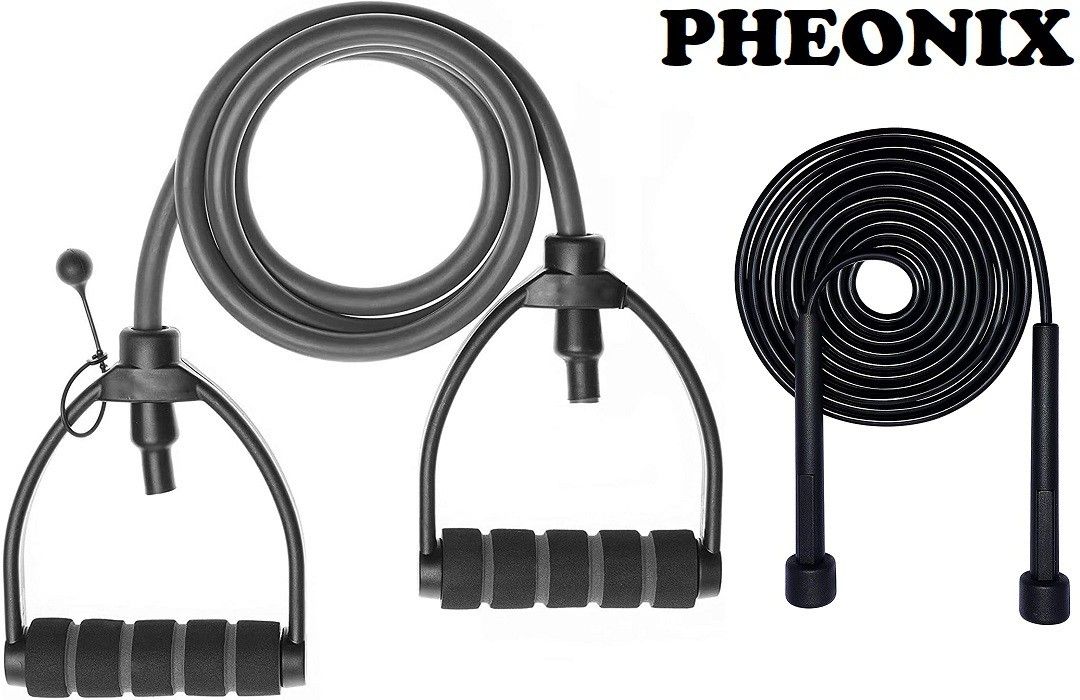 pheonix Workout Combo Adjustable Single Toning Tube With Pencil Rope Fitness Accessory Kit Kit-picture-40