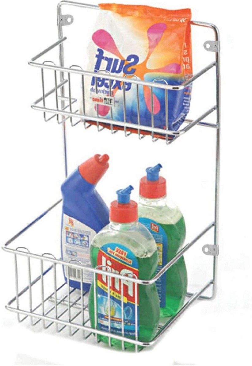 sompie Bathroonm Shelf Storage Rack For Kitchen, Living Room, Office And Bathroom Stainless Steel Wall Shelf-picture-20
