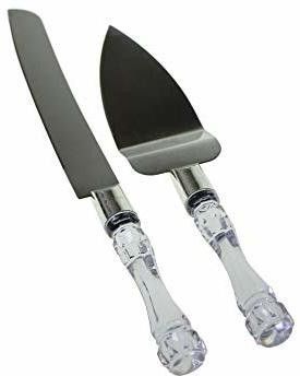 zekaro Stainless Steel Cake Serving Set - 1 PC Cake Cutting Knife + 1 PC Cake Server Cake DÃ©cor with Crystal Handles for Weddings, Birthdays, Cakes, Gifts (Set of 2 PC) Stainless Steel Cake Server-picture-28