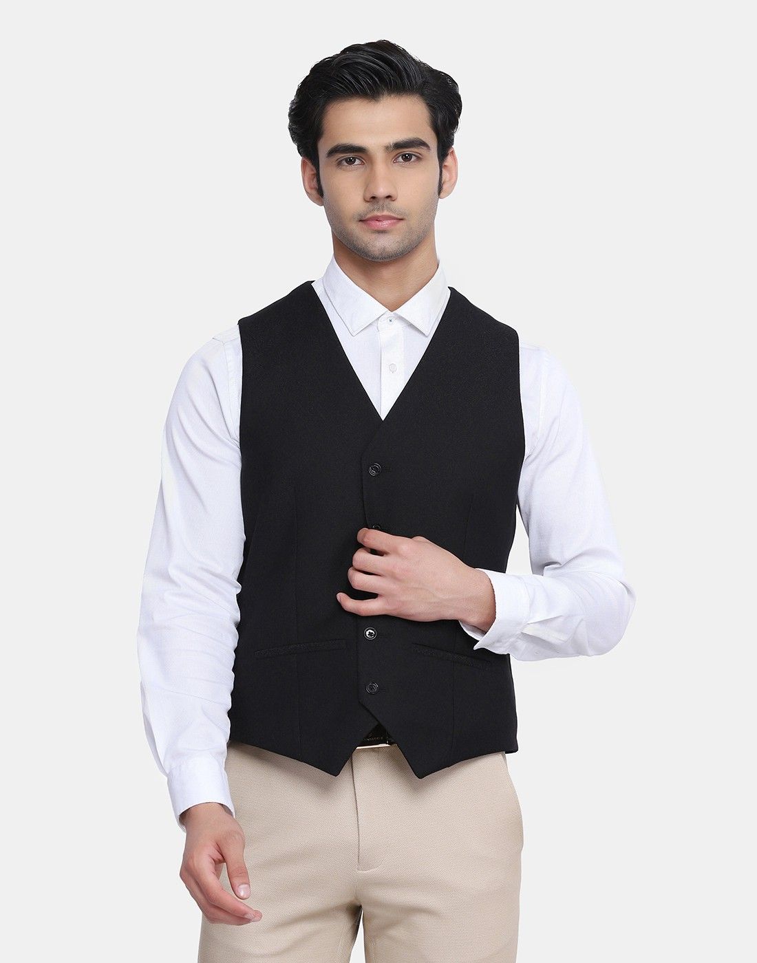 blackberrys Solid Men Waistcoat-picture-13