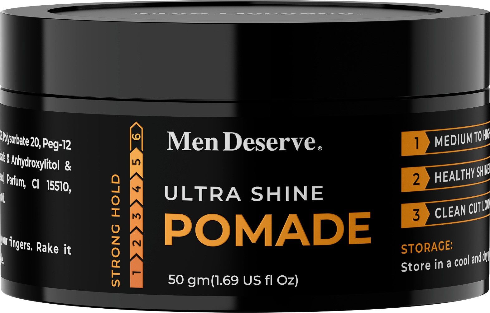 men deserve Hair Styling Ultra Shine Pomade for Strong Hold and Wet Look hairstyles Hair Styler-picture-22