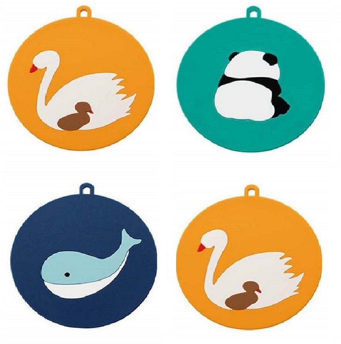 Cartoon Silicone Non-Slip Insulation Cute Animal Pattern Trivet Pan for kitchen (Random Color , Round) Polyvinyl Chloride Trivet-image-32
