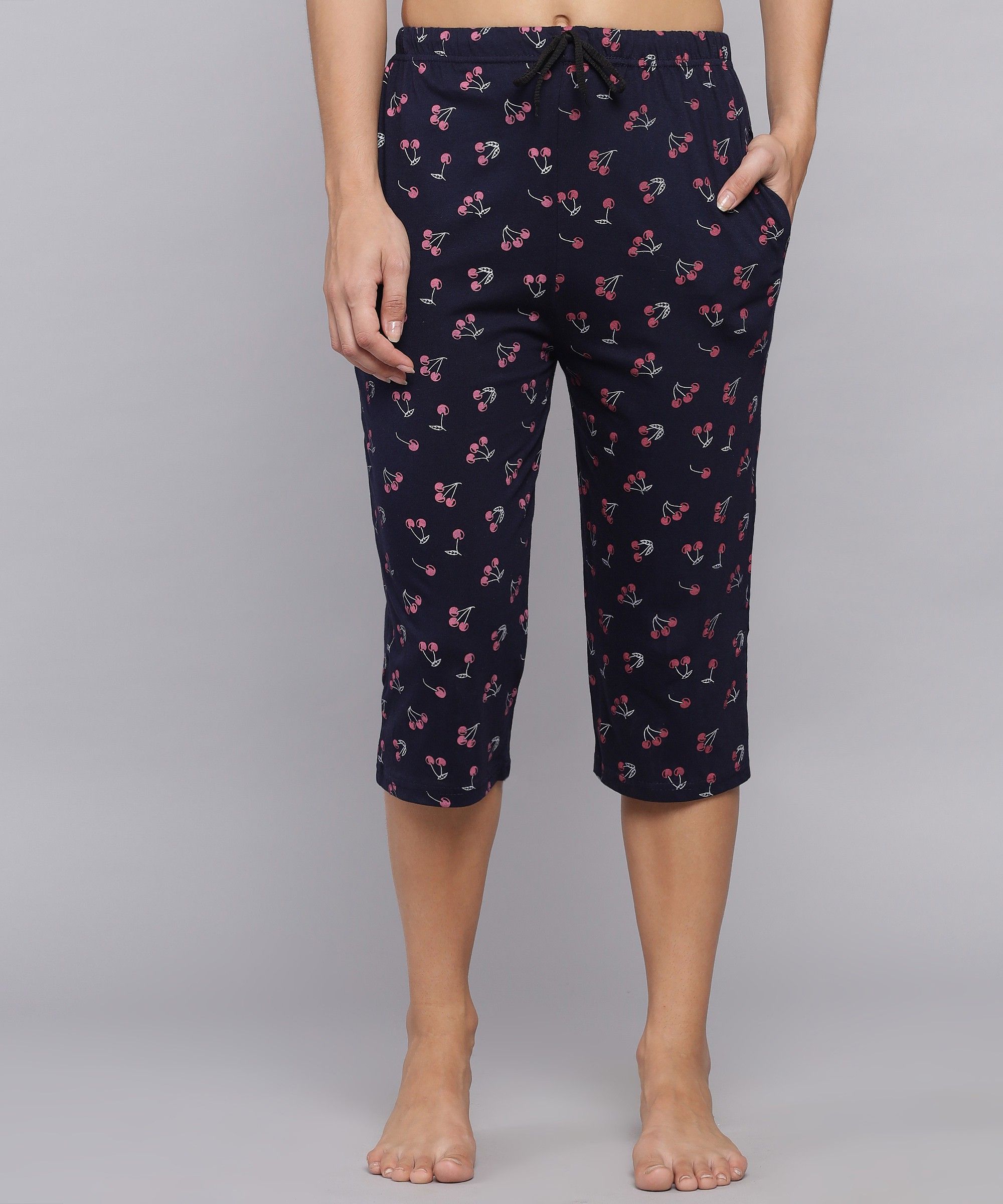 fit n fame Women Dark Blue Capri-picture-28
