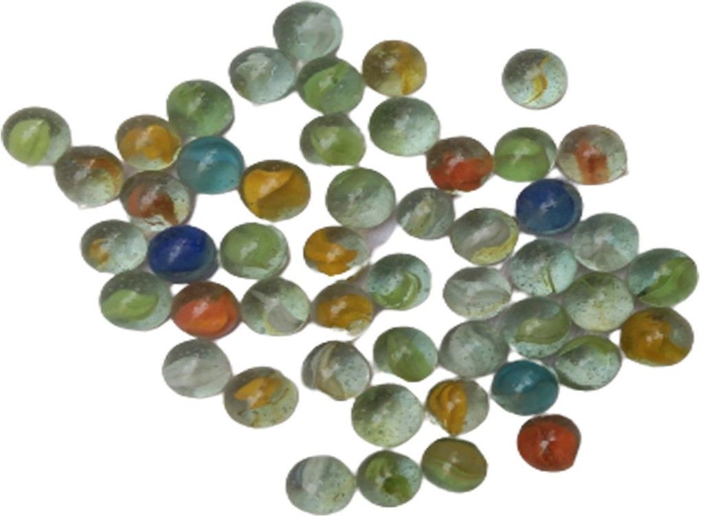 50_Pcs Multicolour Glass Kanche Glass Marble Ball Glass Pabbles Ball