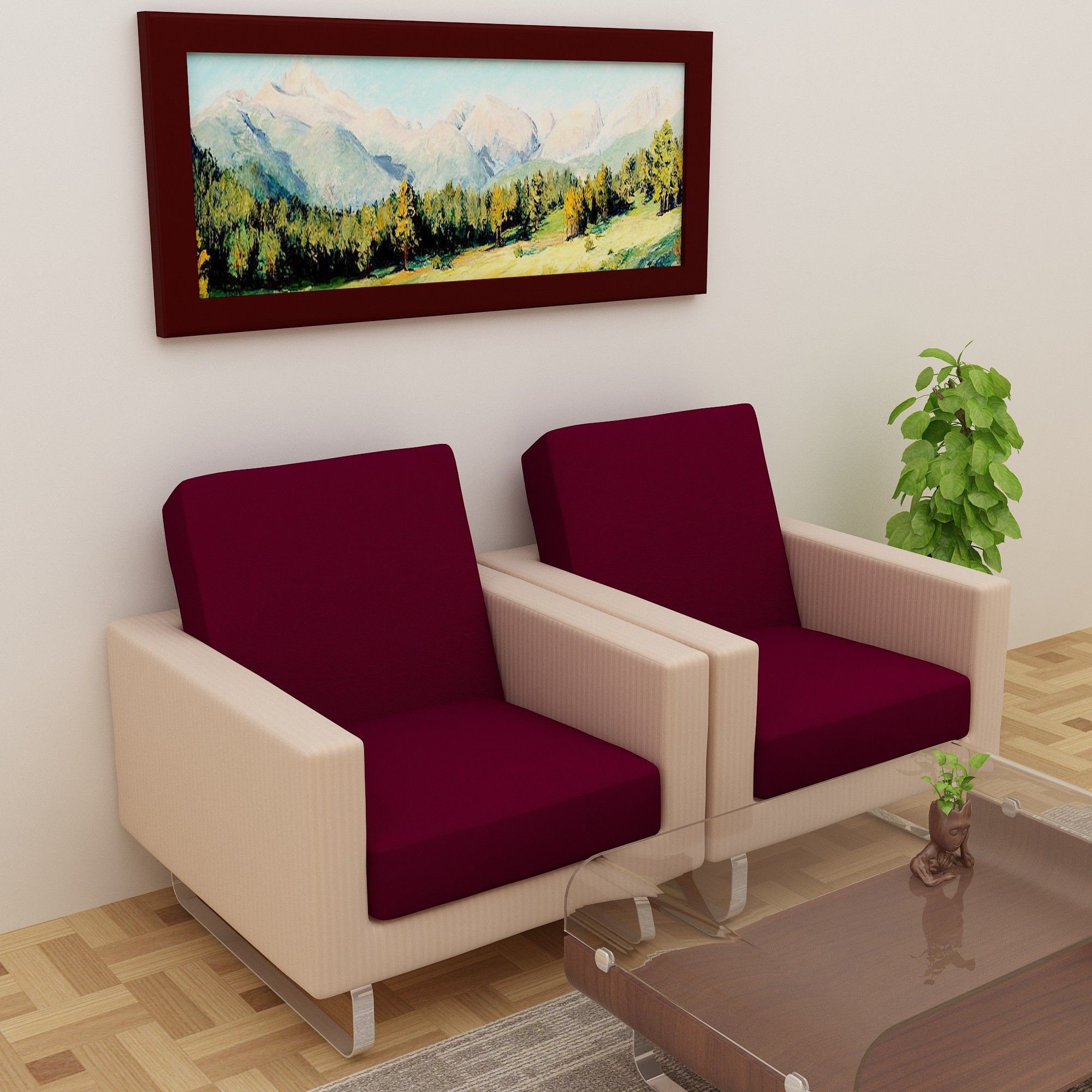 Stretchable,Elastic Sofa Cover Sofa Seat Protector Two Seater (Pack of 4) Sofa Fabric-image-39