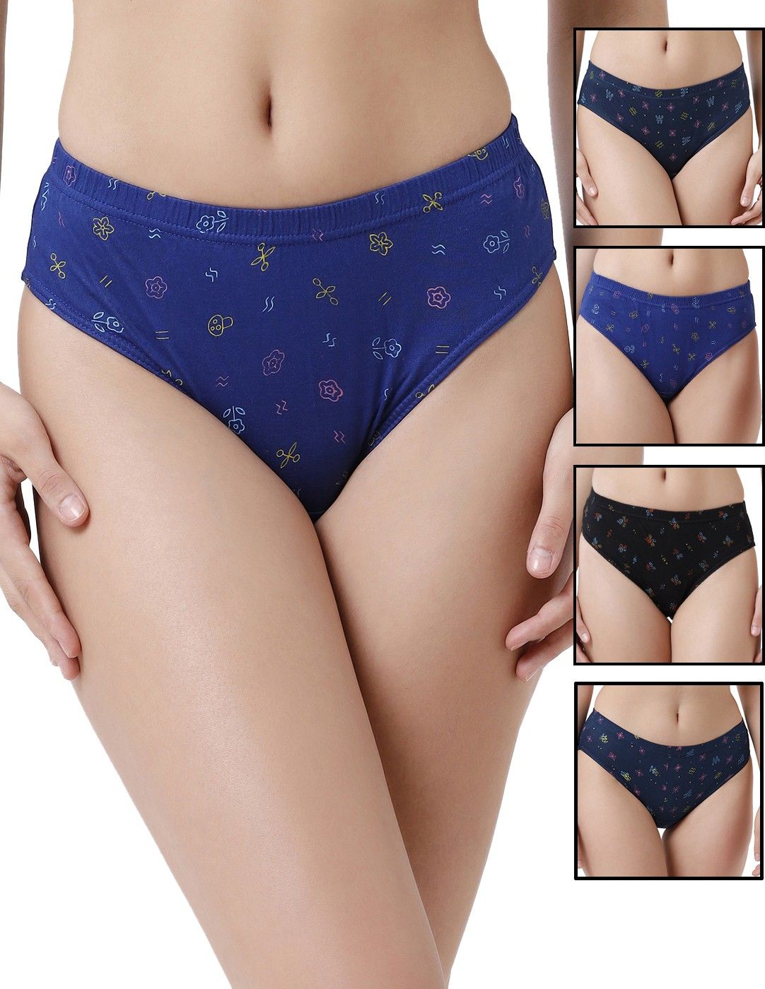 Pack of 5 Women Hipster Multicolor Panty-image-42