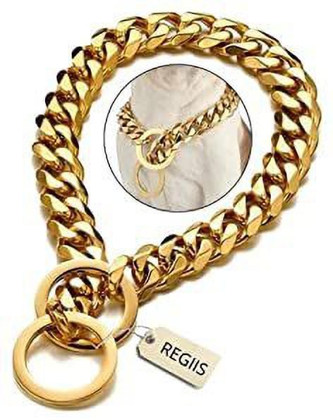 pups&pets Dog Collar Chain, Brass Dog Collar for Medium Size Dogs Dog & Cat Collar & Chain-picture-12