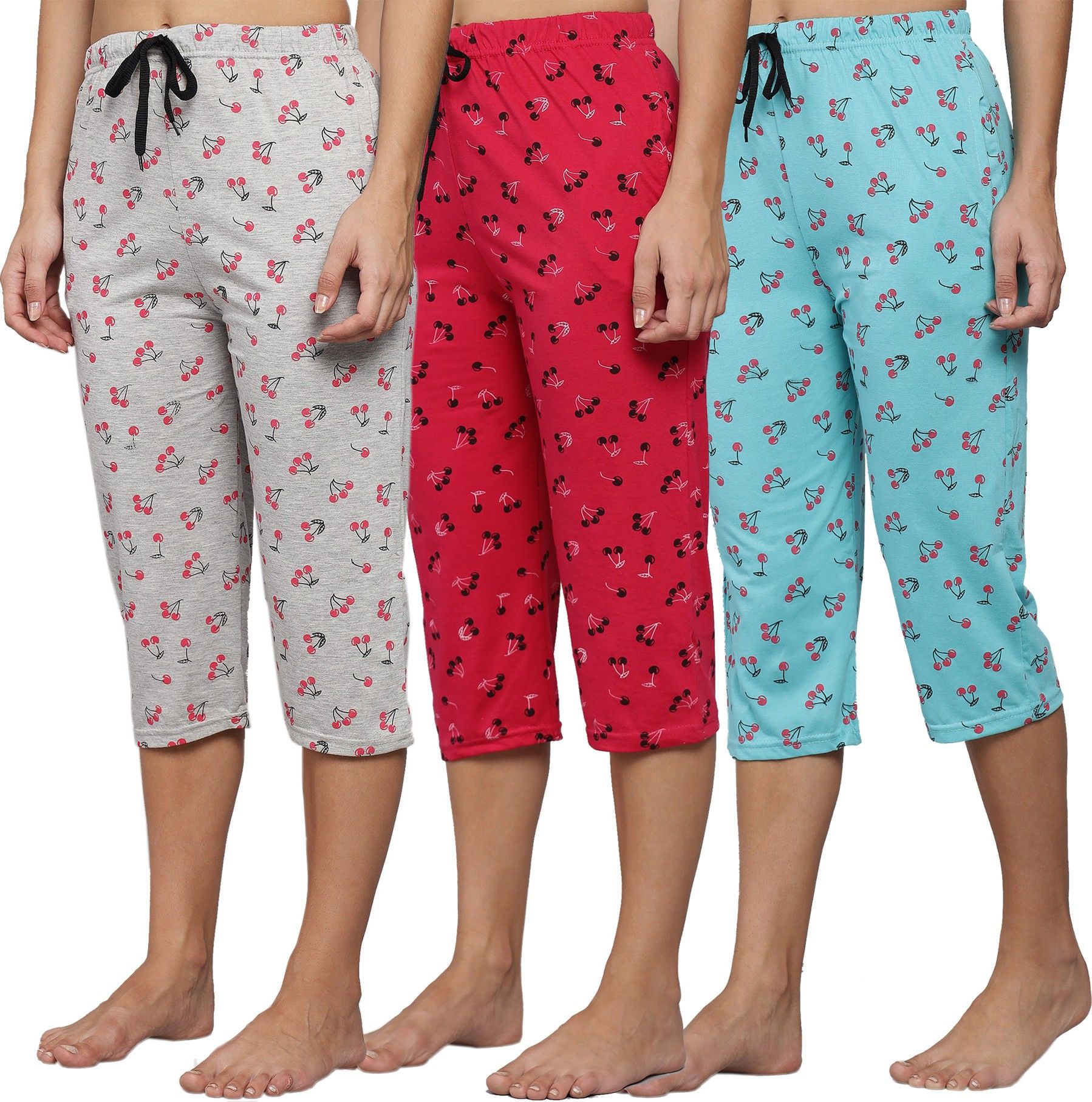 trendy world Women Multicolor Capri-picture-13