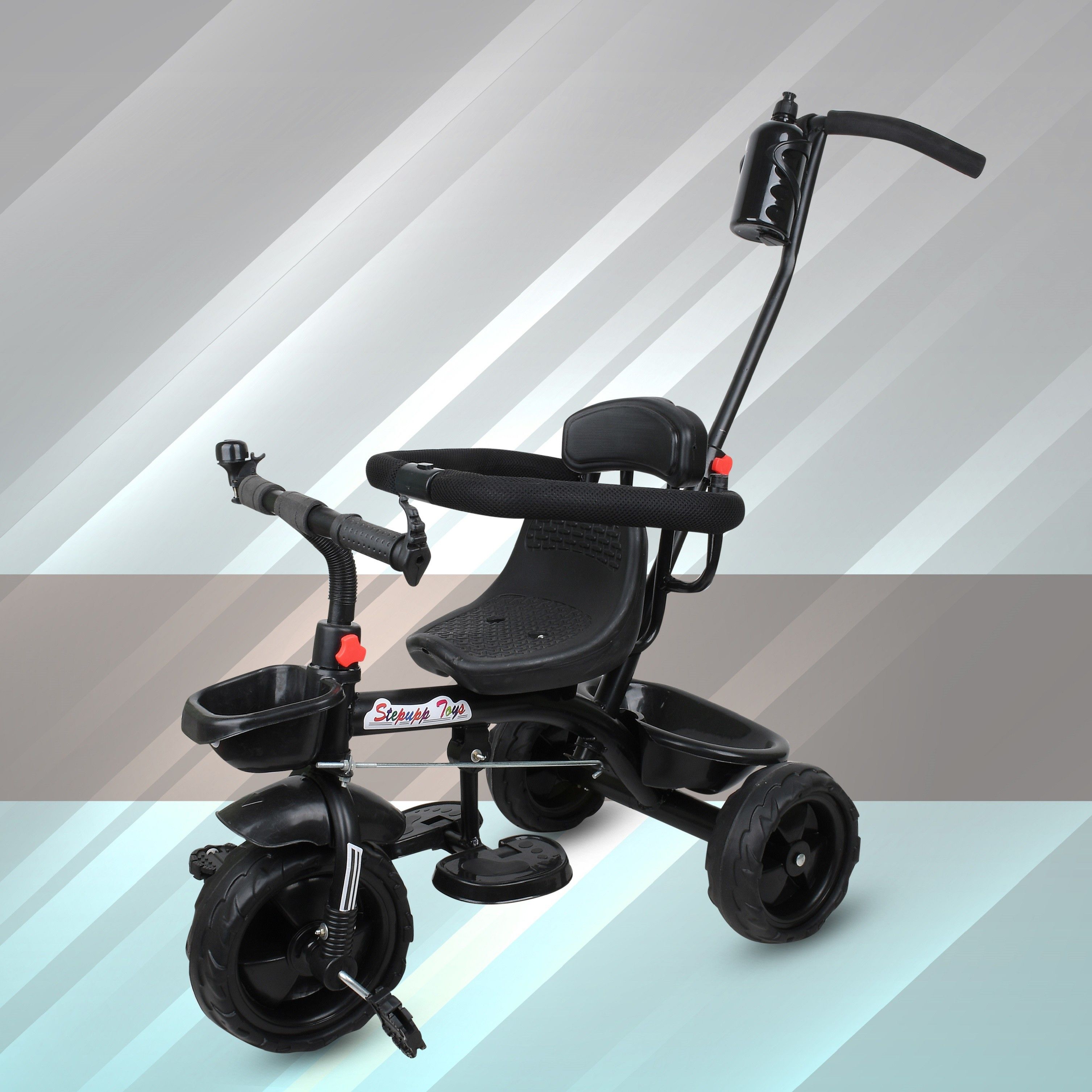 Tricycle for Kids Black Colour with Parent Handel or Armrest with Front Back Basket Tricycle for Baby boy or Baby Girl Kids trikes TRICYCLE LB551 Tricycle-image-21