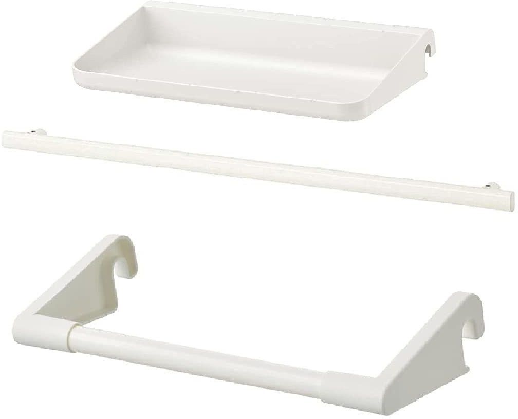 Rail with Shelf, 25 cm (9 7/8") and Kitchen roll Holder, 24 cm (9 ½") Straight Bathtub Safety Rail-image-11