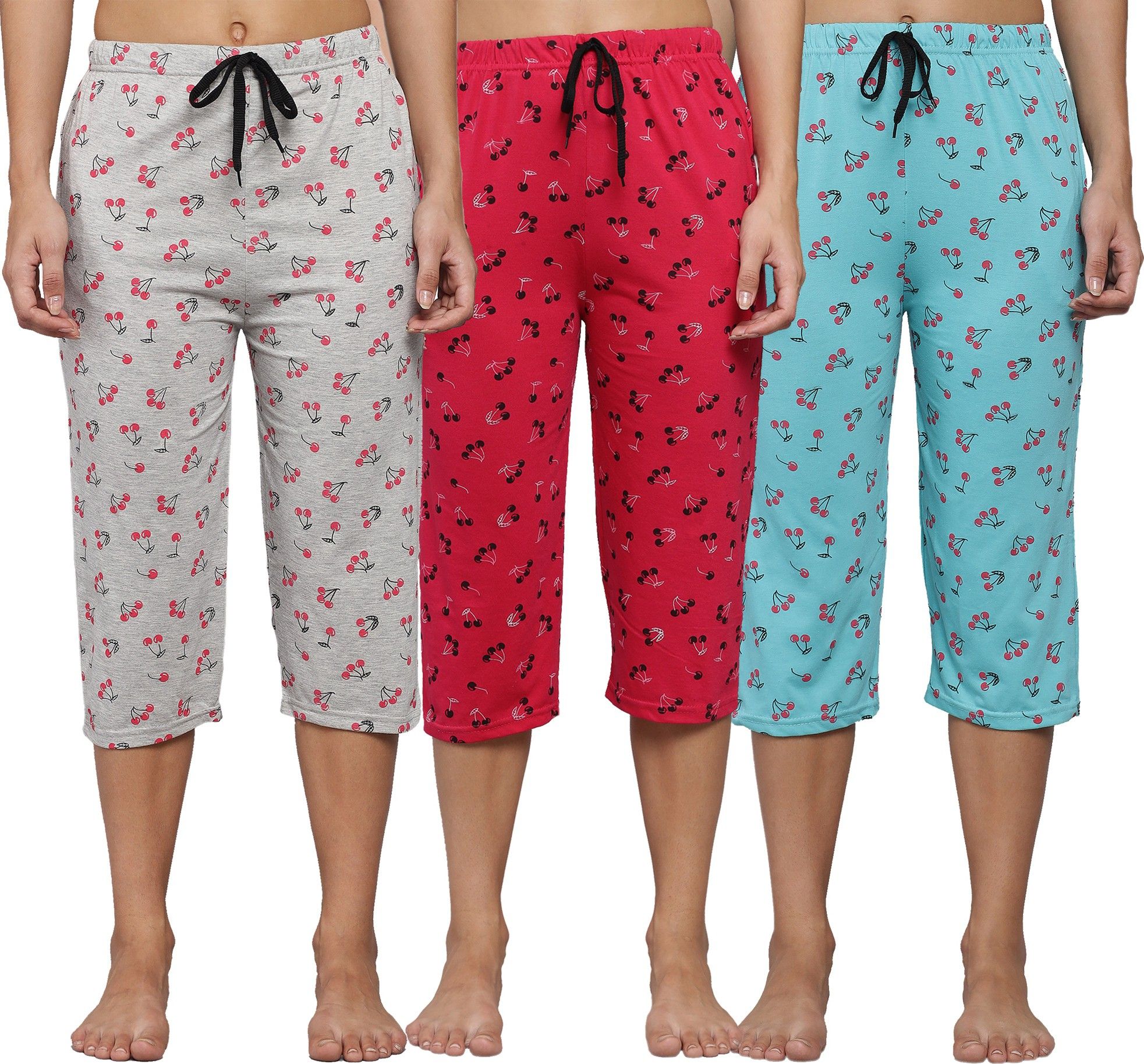 trendy world Women Multicolor Capri-picture-15