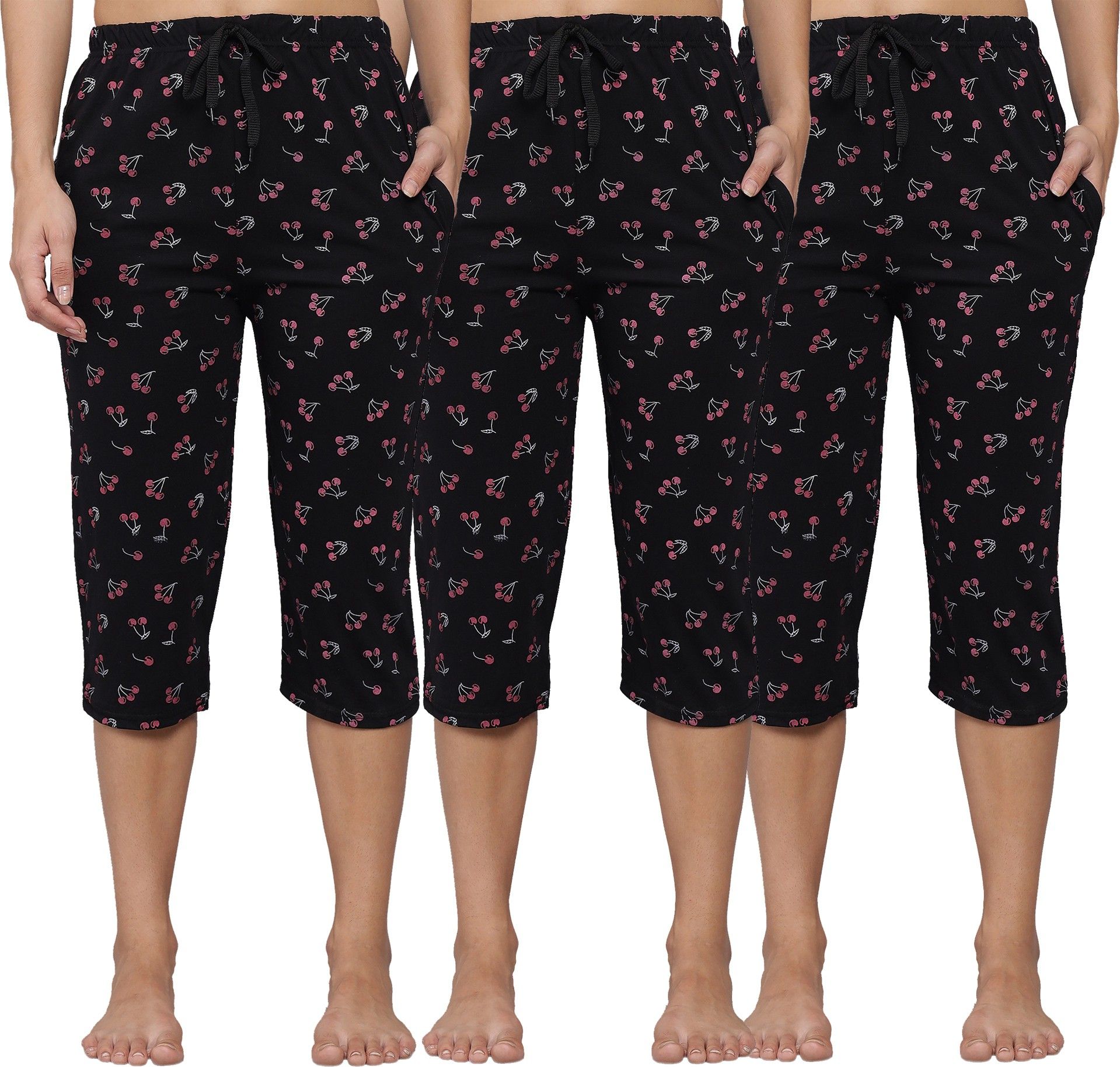 trendy world Women Multicolor Capri-picture-16