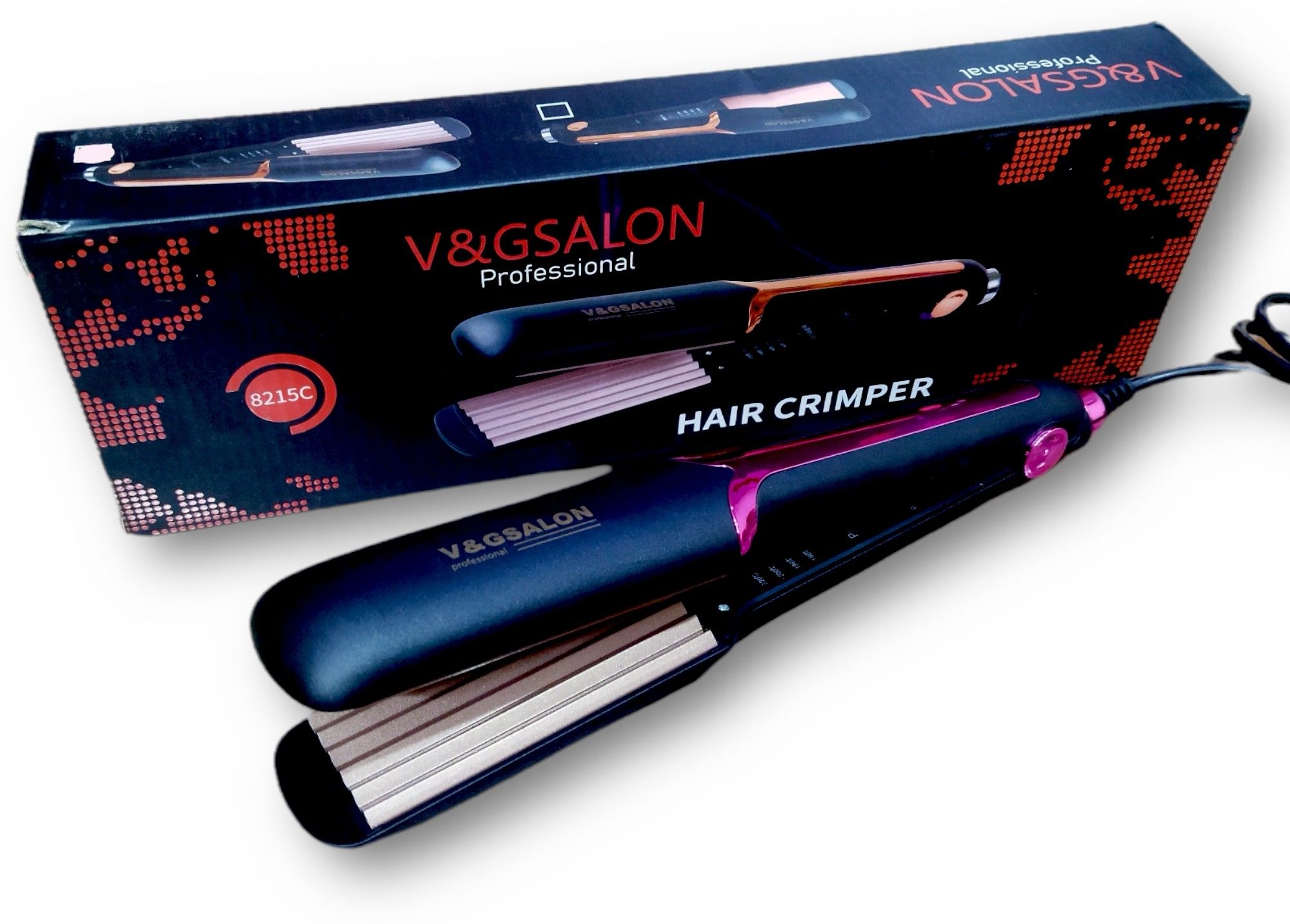 V&G SALON VnG Crimping Machine for Voluminous Crimper 8215Crimper Electric Hair Styler