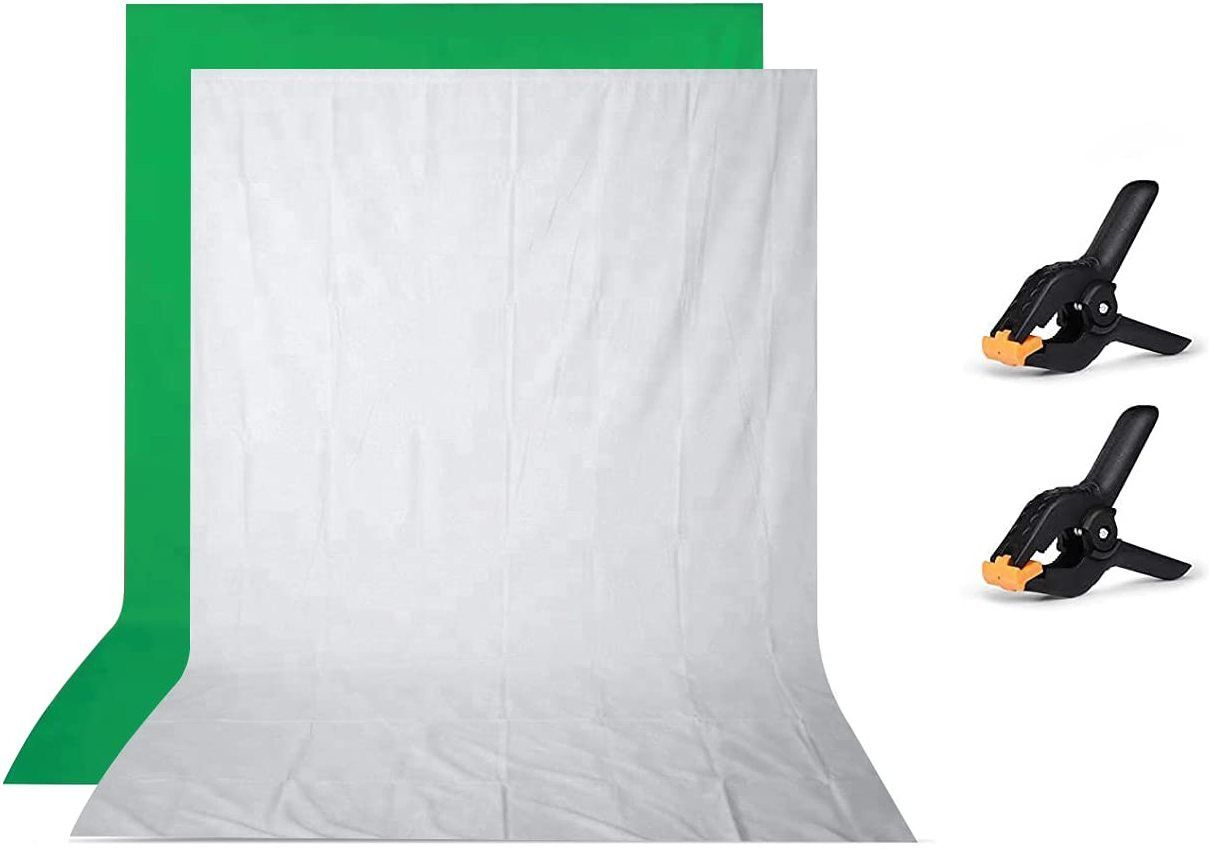 Hiffin ® 8x12 ft White|Green Screen, Photography Backdrop Background White Reflector Umbrella-image-15