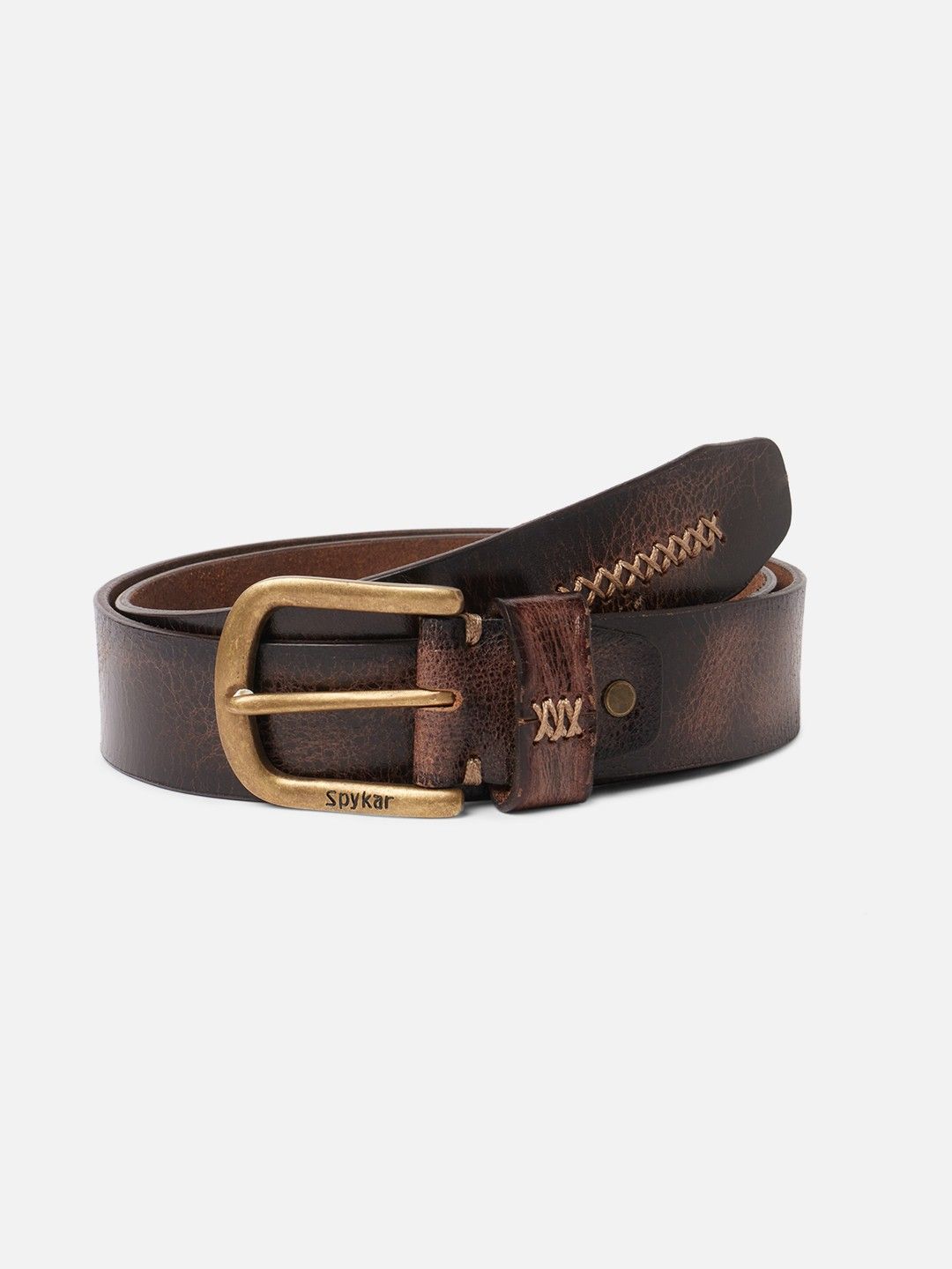 spykar Men Casual Brown Genuine Leather Belt-picture-21