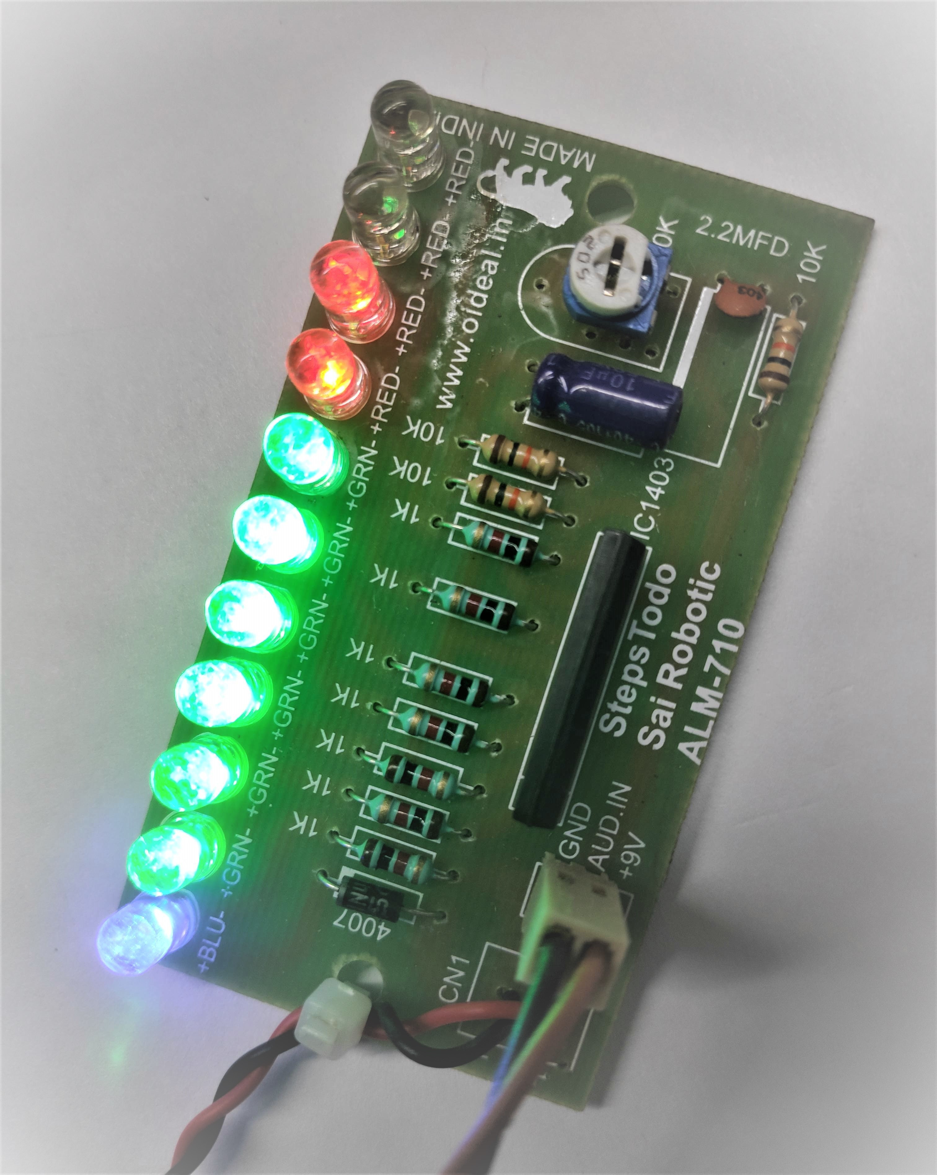 sai robotic KA2284 / LB1403 Audio Level Indicator Pro Audio level indicator module 10 L.E.D. Adjustable DC 5V-9V Electronic Components Electronic Hobby Kit Display Lights Electronic Hobby Kit image 1