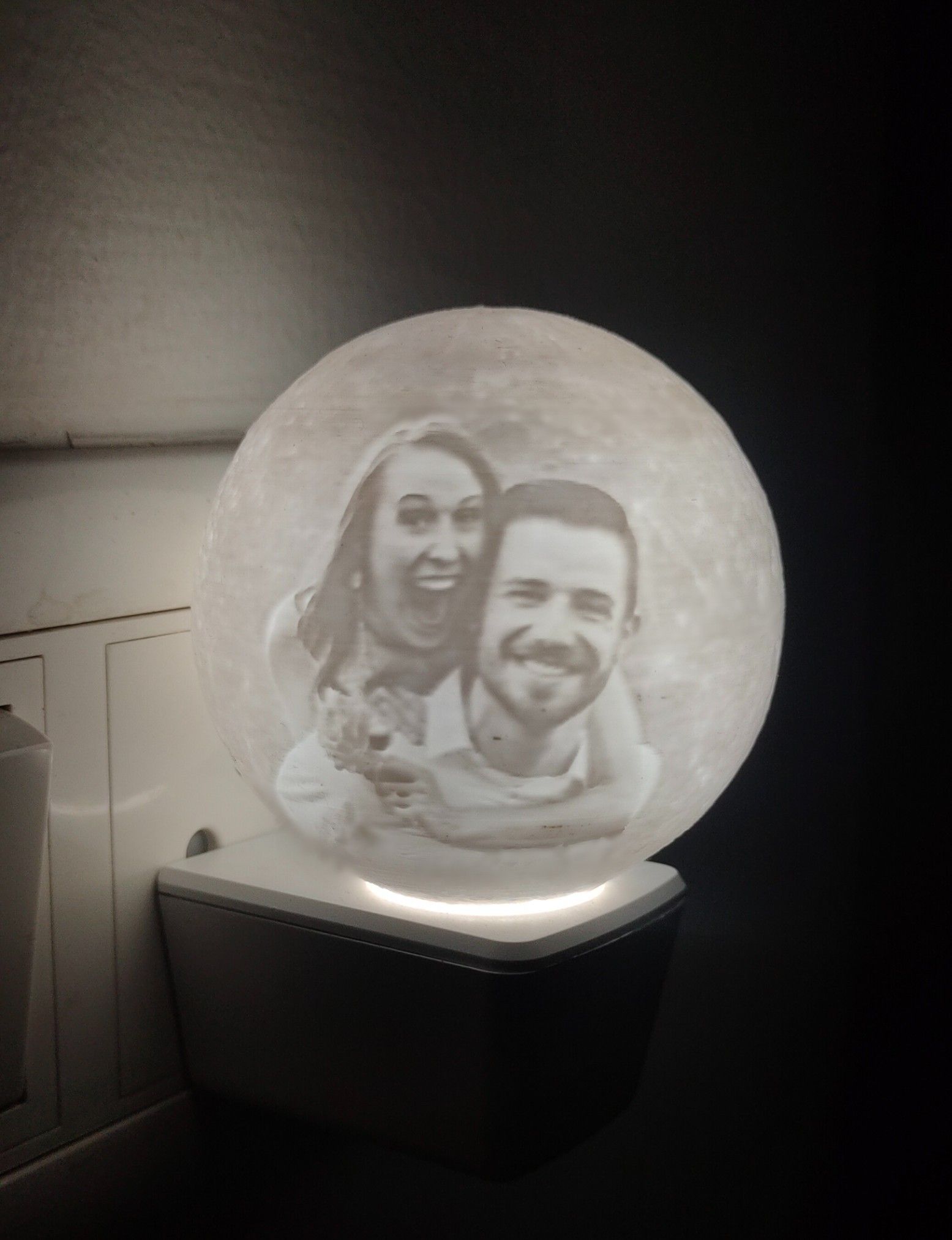 Personalized 3D Printed Photo Moon lamp Unique Personalized Gift for Friend, Husband, Wife, Boyfriend, Brother, Friends Night Lamp-image-20