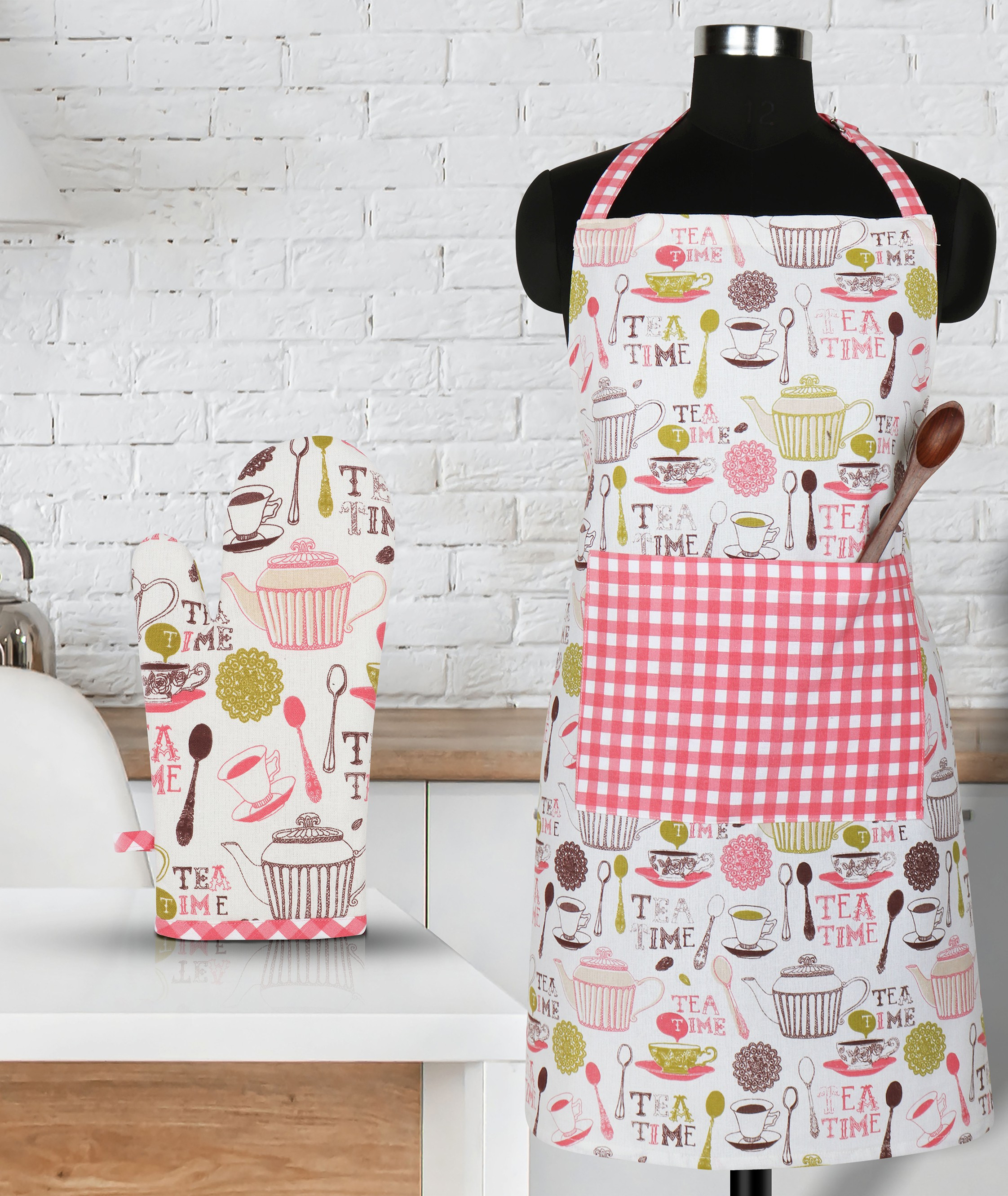 peperhomia Cotton Home Use Apron - Free Size image 1