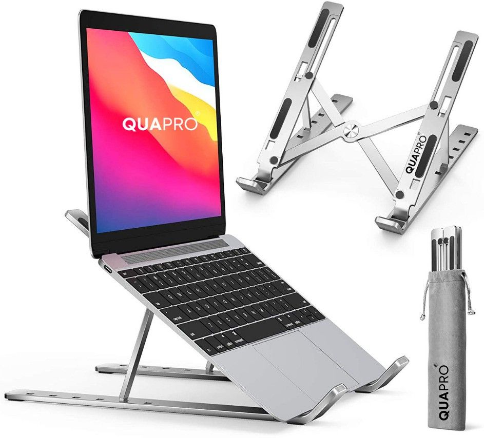 QUAPRO Multipurpose 6-in-1 Height Adjustable Laptop Aluminum Stand TS2 Laptop Stand-image-47