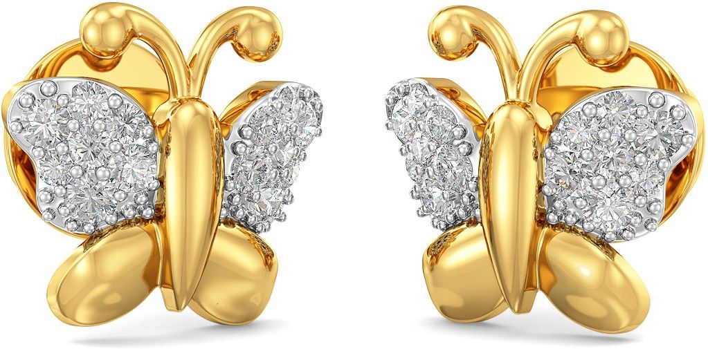 Joyalukkas Pride Diamond Yellow Gold 18kt Stud Earring-image-20