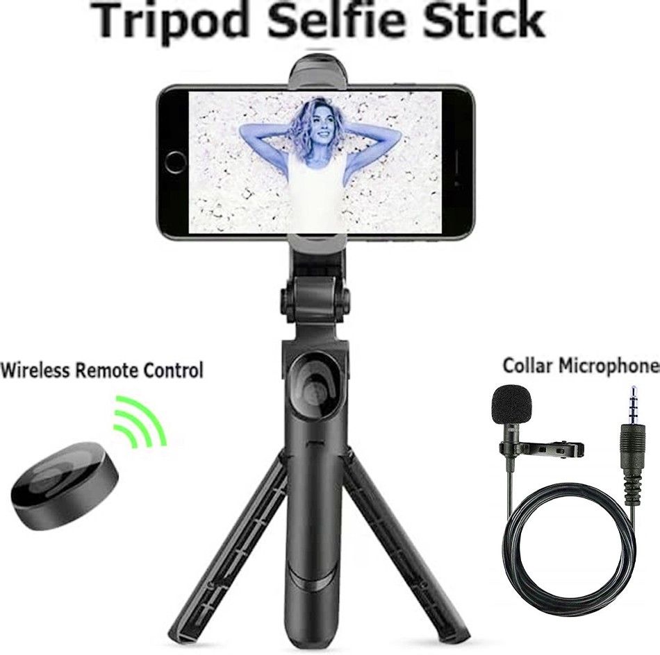 Planetoid OG Quality Latest Xt02 Tripod Selfie Stick With Collar mic 3.5mm Jack Tripod, Tripod Kit, Tripod Bracket, Tripod Ball Head-image-38